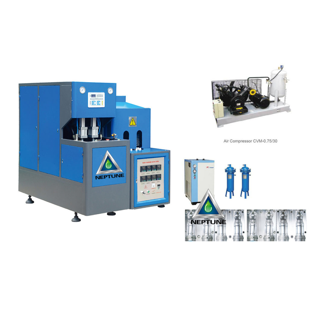FIRST START: 1000BPH Small Water Bottling Plant 17 Make your own plastic bottle from own your bottle blowing machine
