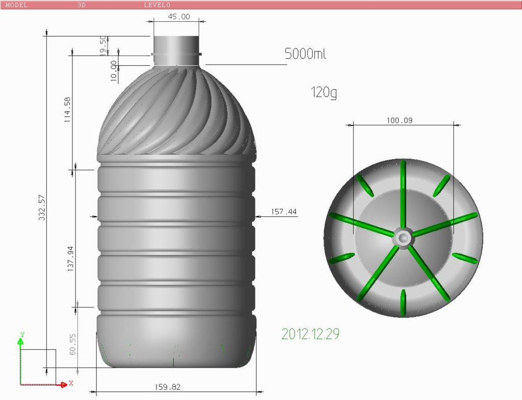 5 Liter Bottle Blowing Machine Fully Automatic 4 5000ml plastic bottle design of blow molding machine