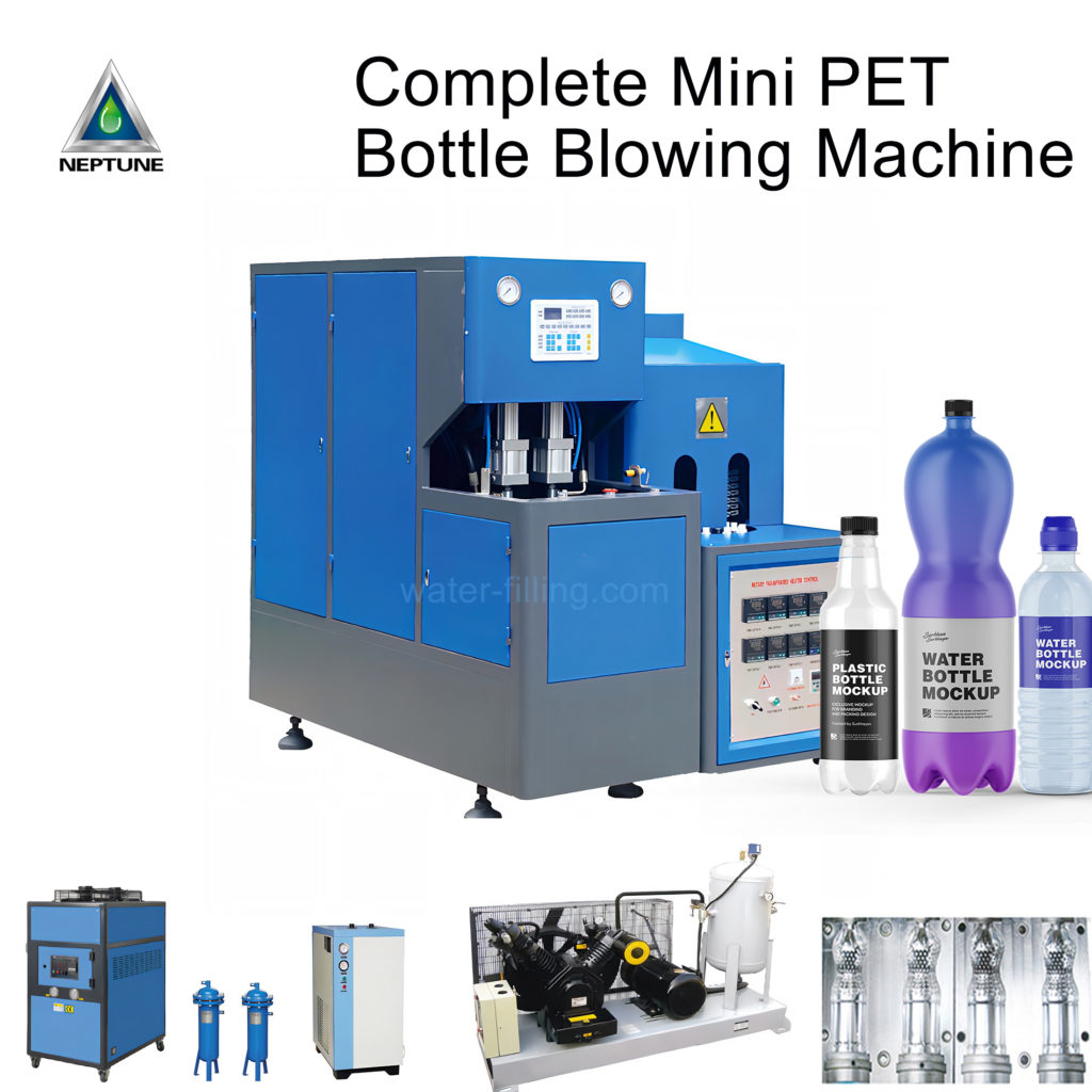 FIRST START: 1000BPH Small Water Bottling Plant 2 800-MINI-PET-Bottle-blowing-molding-machine-water-bottle