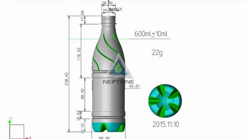 13 PSC Best Water Bottle Design 6 gas water and mineral water bottle design for 600ml volume bottle. use 22gram preform