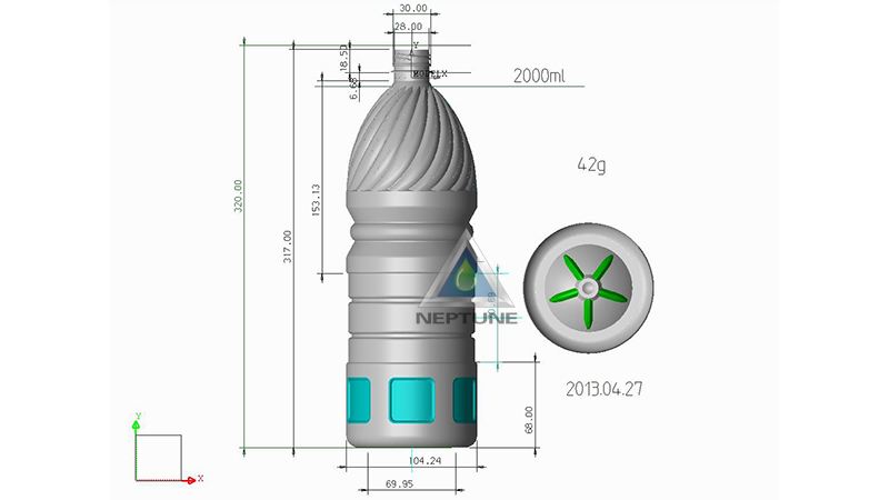 1500BPH Semi PET Bottle Blowing Machine 9 a nice 2000ml water bottle design