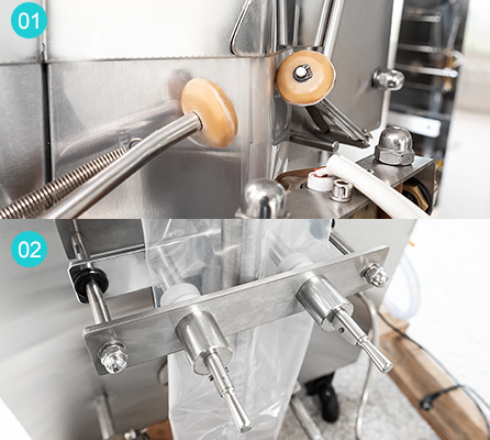 500ml Sachet Water Making Machine 5 sachet pull to smooth film